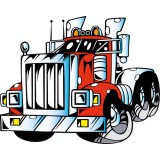 Sticker Enfant Camion réf 018 dimension 80 x 100 cm 