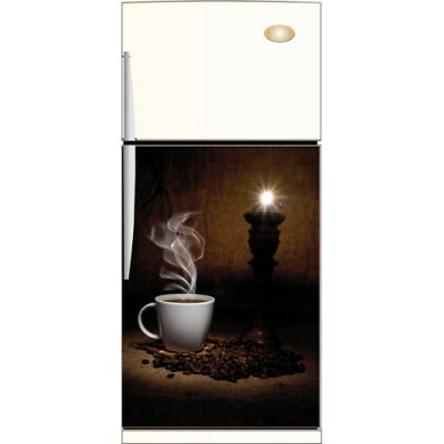 Sticker pour Frigidaire décoration fumée café 