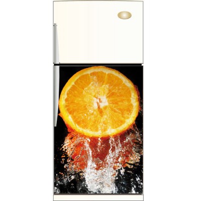 Sticker pour Frigidaire décoration orange fraiche