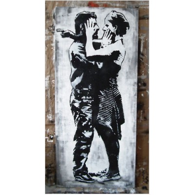 Sticker tag couple noir et blanc