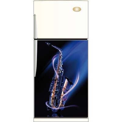 Sticker Frigidaire décoration saxophone 