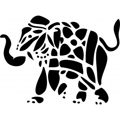 Sticker ethnique Eléphant 