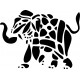 Sticker ethnique Eléphant 