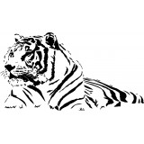 Sticker animal tigre réf 2569 130x235 cm 