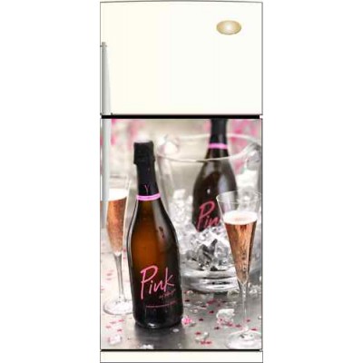 Sticker Frigidaire décoration champagne pink