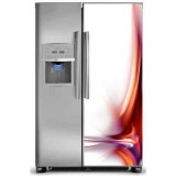 Sticker Frigidaire Am&eacute;ricain d&eacute;co torsade rouge r&eacute;f 058 70x170 cm 