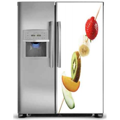 Sticker Frigidaire Américain déco brochette de fruits 