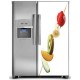 Sticker Frigidaire Américain déco brochette de fruit  réf 041 70x170 cm 