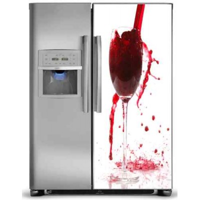 Sticker Frigidaire Américain déco verre de vin