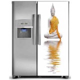 Sticker Frigidaire Américain déco Bouddha réf 0a 70x170 cm 