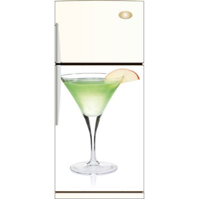 Sticker Frigidaire décoration cocktail vert