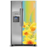 Sticker d&eacute;coration Frigidaire Am&eacute;ricain fleur r&eacute;f 5005 70x170 cm 