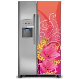 Sticker d&eacute;coration Frigidaire Am&eacute;ricain fleur r&eacute;f 5004 70x170 cm 