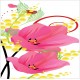 Sticker autocollant pour  lave vaisselle décoration fleur 60 x 60 cm.