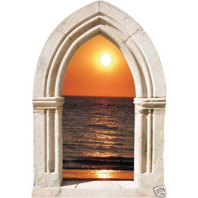 Sticker arche coucher de soleil 120x82 cm