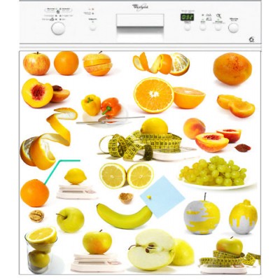 Sticker autocollant lave vaisselle multifruits 