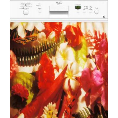 Sticker autocollant pour lave vaisselle décoration fleurs 60 x 60 cm. 