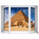Sticker fenêtre pyramides 120x91cm