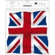 Sticker déco lave vaisselle drapeau Anglais 60x60 cm 