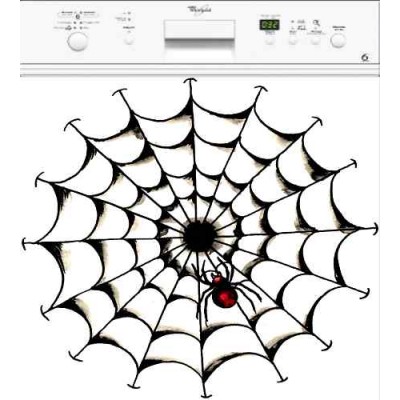 Sticker autocollant pour lave vaisselle toile d'araignée 60 x 60 cm. 