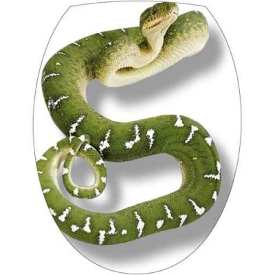 Sticker abattant wc serpent vert