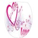 Sticker abattant wc love réf k47k 28x36.6 cm 