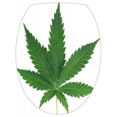 Sticker abattant wc feuille de Cannabis