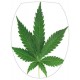 Sticker abattant wc feuille de Cannabis