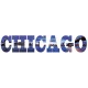 Sticker Géant panoramique Chicago réf 12564  50x250 cm 