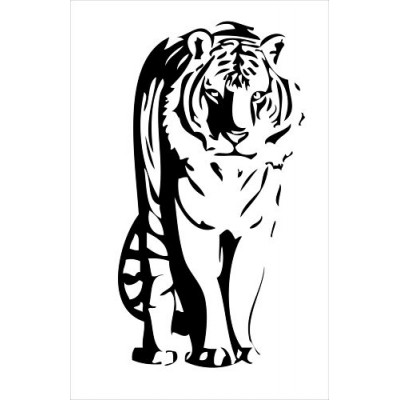 Sticker décoration tigre 120x77 cm 