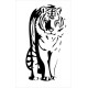 Sticker animal tigre réf 2564 120x77 cm 