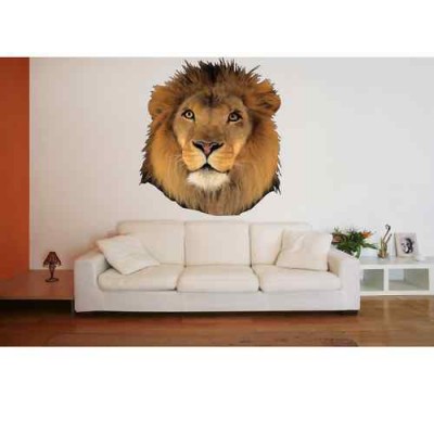 Sticker autocollant tête de lion 60x51 cm