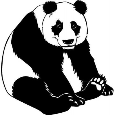 Stickers autocollant Panda 88x90 cm