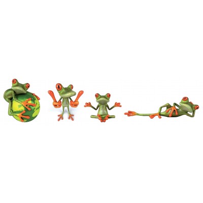 Stickers autocollant 4 grenouilles 30x134 cm