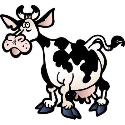 Stickers autocollant Vache noire 110x120 cm