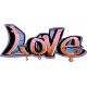 Sticker Tag Graffiti love orange rose