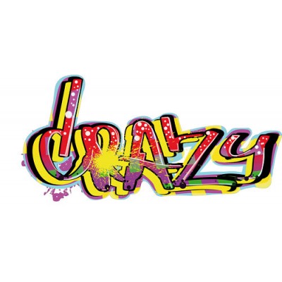 Sticker Tag Graffiti crazy 