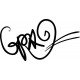 Sticker Tag Graffiti lettres noir 
