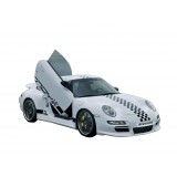 Stickers autocollant décoration voiture Porsche 50 x 80 cm.