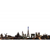 Sticker Géant panoramique ville de Paris 65x220 cm. 