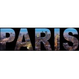 Sticker Géant panoramique Paris réf 2486 65x220 cm 